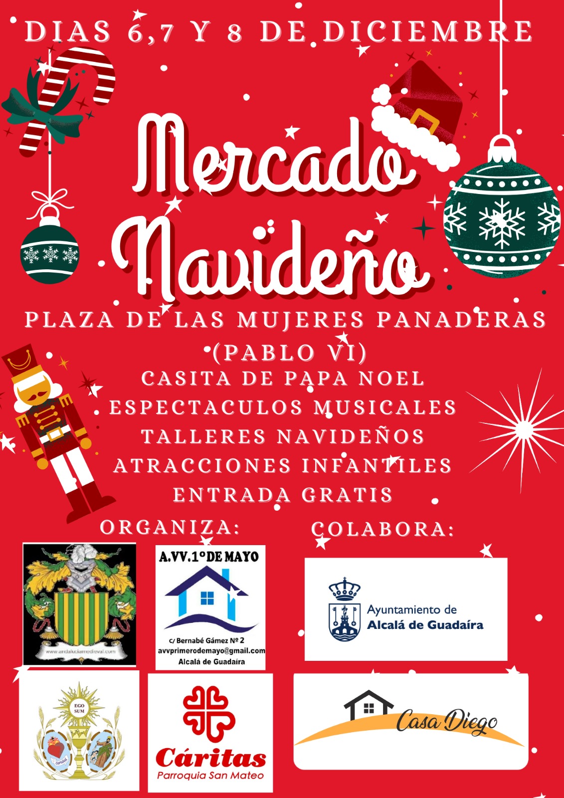Mercado Navideño 6-7-8 Diciembre 2024 – A.VV. 1º de Mayo